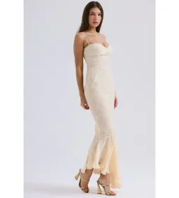 House of CB Felicia Dress Gown Vanilla Size XS/Au 6 for rent on The Volte - image 3
