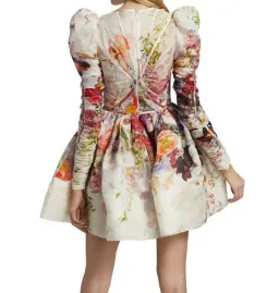 Zimmermann The Prima Panelled Mini Dress in Multi Floral Size 3 / Au 14 for rent on The Volte - image 3