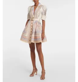 Zimmermann High Tide Mini Shirt Dress in Odyssey Print Size 3 / Au 14 for rent on The Volte - image 1