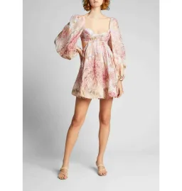 Zimmermann Botanica Bralette Mini Dress Milettia Floral Print Size 2 / Au 12 for rent on The Volte - image 2