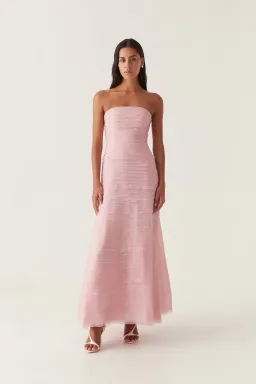 Aje Soundscape Maxi Dress in Chalk Pink Size AU 12 for rent on The Volte - image 1