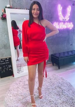 Kookai Vangeline Dress Red Size 8 for rent on The Volte - image 2