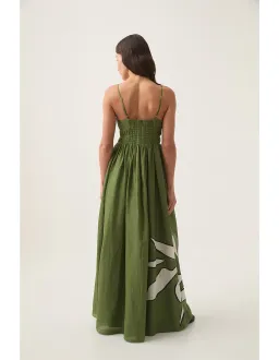 Aje Planetary Maxi Dress in Abstract Fern Size AU 8 for rent on The Volte - image 3