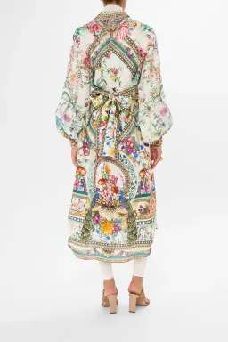 Camilla High Low Midi Linen Shirt Dress Plumes and Parterres Size AU 14 for rent on The Volte - image 6