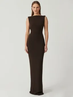 Effie Kats Verona Gown Coffee Size XS/6 for rent on The Volte - image 1