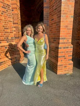 Michael Lo Sordo Nicole Drape Crystalline Dress Yellow Size 8  for rent on The Volte - image 6