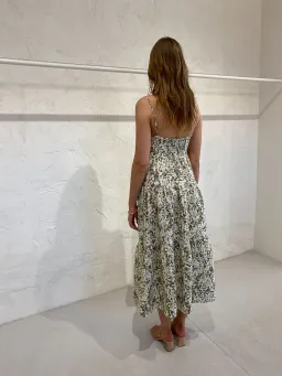 SHONA JOY SUZETTE TIERED MIDI LINEN DRESS  for rent on The Volte - image 2