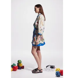 Alemais Players Mini Dress in Multi Size AU 12 for rent on The Volte - image 2