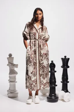 Alemais Vinnie Shirt Dress Print Size AU 14 for rent on The Volte - image 1