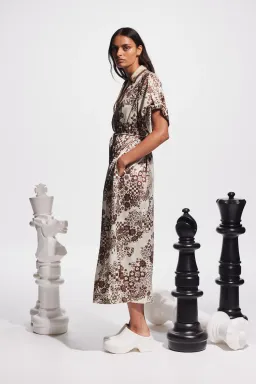 Alemais Vinnie Shirt Dress Print Size AU 14 for rent on The Volte - image 2