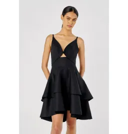 Oroton Tiered Bodice Dress Black Size AU 8  for rent on The Volte - image 2