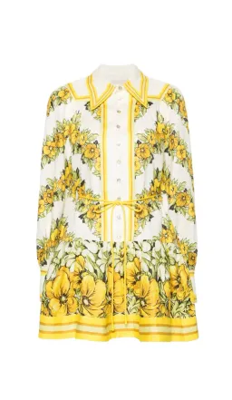 Alemais Gisela Mini Dress Yellow Floral Size 4 AU / 0 US for rent on The Volte - image 7