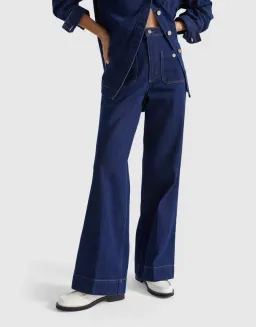 Seed Heritage Denim Classic Shirt Size 6 & Pocket High Waisted Jeans Size 10 Set Neptune Wash for rent on The Volte - image 3