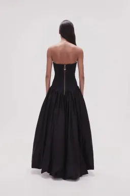 Aje Violette Bubble Hem Maxi Dress Black Size 8 for rent on The Volte - image 2