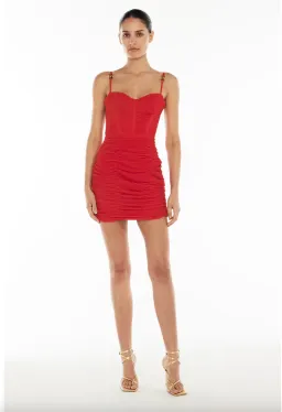 Manning Cartell Double time Pleat Mini Dress Red Size 8  for rent on The Volte - image 1