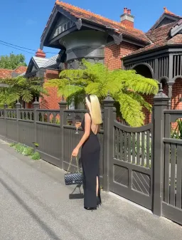 Effie Kats Verona Gown Black Size XS/ AU 6 for rent on The Volte - image 3