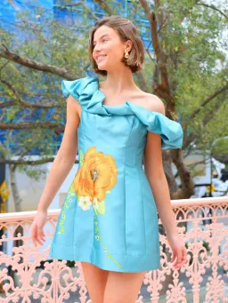 Alemais Regent Jade Mini Dress Floral Size 8 for rent on The Volte - image 2