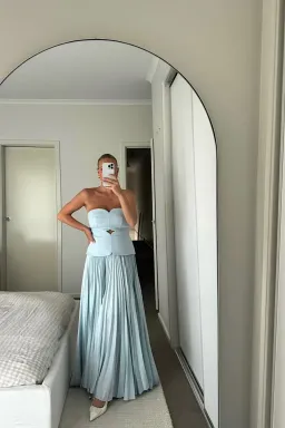 Acler Avonlea Midi Dress In Celeste Blue Size 6 for rent on The Volte - image 5