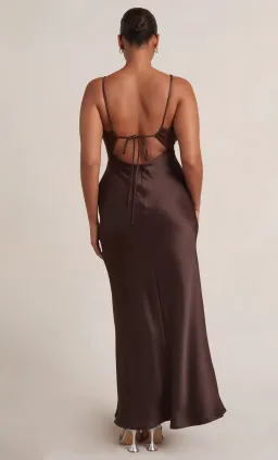 Bec & Bridge The Julieta V Neck Maxi Dress Brown Size 6 for rent on The Volte - image 3