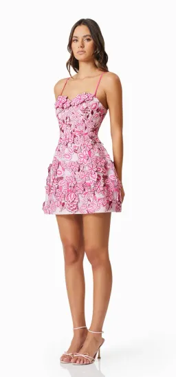 OMR x Elliatt Roseate 3D Floral Mini Dress In Pink Size 12 for rent on The Volte - image 8