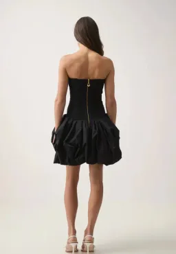 Aje Violette Bubble Hem Mini Dress Black Size 6 for rent on The Volte - image 5