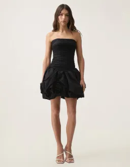 Aje Violette Bubble Hem Mini Dress Black Size 6 for rent on The Volte - image 3