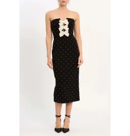 Rebecca Vallance Veronica Midi Dress in Black Size AU 10  for rent on The Volte - image 1