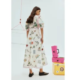 Alemais Sunset Midi Dress Multi Size AU 12 for rent on The Volte - image 2