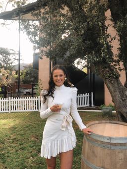 Zimmermann Asymmetric Flounce Mini Dress Cream Size 0 for rent on The Volte - image 4