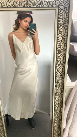 Christopher Esber Dune Structured Cami Dress Raw Silver Size 8 for rent on The Volte - image 4