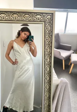 Christopher Esber Dune Structured Cami Dress Raw Silver Size 8 for rent on The Volte - image 8