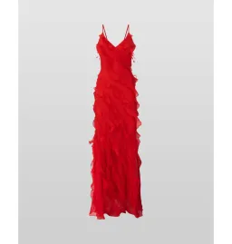 Rat & Boa Cecelia Ruffle Maxi Dress Red Size S / AU 8 for rent on The Volte - image 6