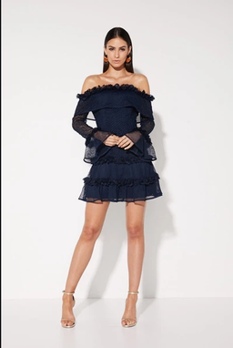 Mossman Mood Swing Dress Navy for rent on The Volte - image 1