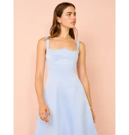 Leo Lin Odette Midi Dress In Sky Blue Size AU 12 for rent on The Volte - image 2