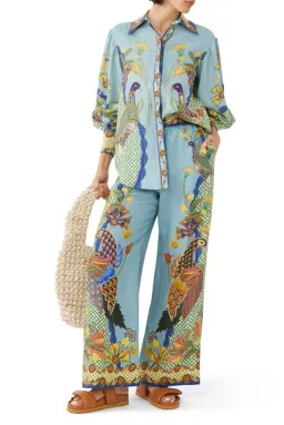 Alemais Gilly Shirt & Pant Set Misty Blue Size AU 10  for rent on The Volte - image 8