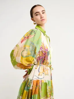Alemais Jerome Silk Shirtdress Multi Size AU 10 for rent on The Volte - image 15