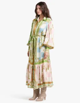 Alemais Checkmate Silk Shirtdress Multi Size AU 8 for rent on The Volte - image 24
