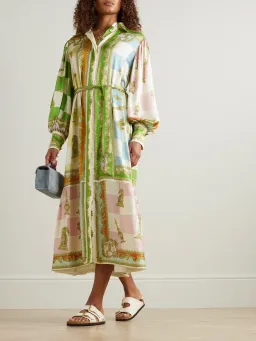 Alemais Checkmate Silk Shirtdress Multi Size AU 8 for rent on The Volte - image 30
