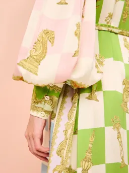 Alemais Checkmate Silk Shirtdress Multi Size AU 8 for rent on The Volte - image 9