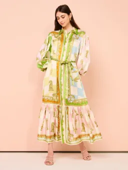 Alemais Checkmate Silk Shirtdress Multi Size AU 8 for rent on The Volte - image 1