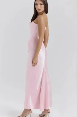 House of CB Persephone Strapless Corset Dress Rose Shadow Size XS / AU 6 for rent on The Volte - image 12