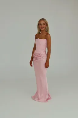 House of CB Persephone Strapless Corset Dress Rose Shadow Size XS / AU 6 for rent on The Volte - image 1