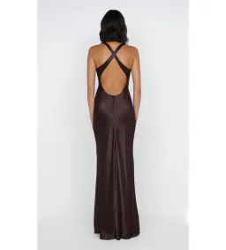Bec & Bridge Maxina Crossover Dress Dark Chocolate Size 6 for rent on The Volte - image 2