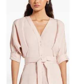 AJE Ennoble Midi Dress Pink Size 14 for rent on The Volte - image 3