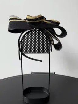 Mimco Headpiece Fascinator Black and Gold One Size for rent on The Volte - image 3