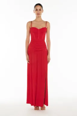 Manning Cartell Double Time Pleat Dress Red Size 8 for rent on The Volte - image 1