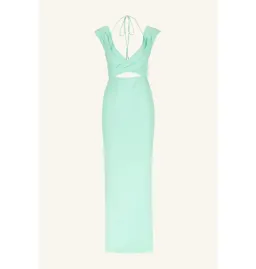 Shona Joy Lani plunged Cut Out Maxi Dress in Aqua Size AU 14  for rent on The Volte - image 4