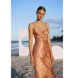 Shona Joy Eloise Lace Up Midi Dress Antique Rose Size AU 6 for rent on The Volte - image 4