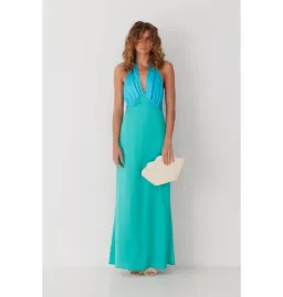 The Wolf Gang Oahu Slip Dress In Aquamarine Size AU 10 for rent on The Volte - image 1