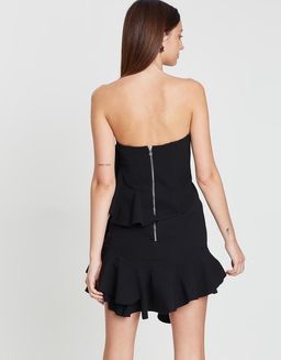 By Johnny Lily Strapless Flounce Mini Dress Black Size 6 for rent on The Volte - image 3